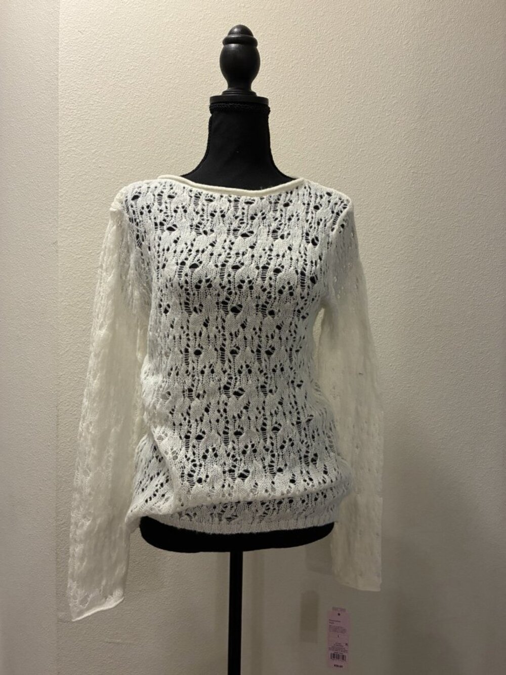 Wild Fable Light Weight Boat Neck Pullover Sweater In Cream Size Large